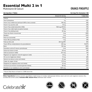 Essential Multi 2 in 1 Multivitamine met Calcium, Kauwtablet