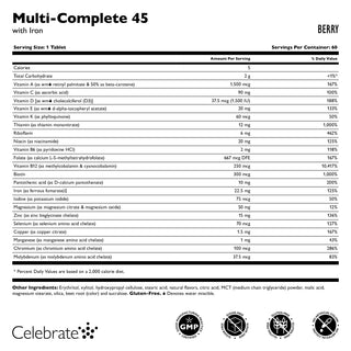 Multi-Complete 45 Bariatrisch Multivitamine met IJzer, Kauwtablet 