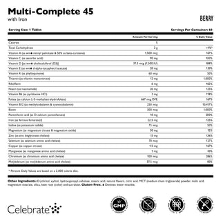 Multi-Complete 45 Multivitamine bariatrique avec Fer, A mâcher