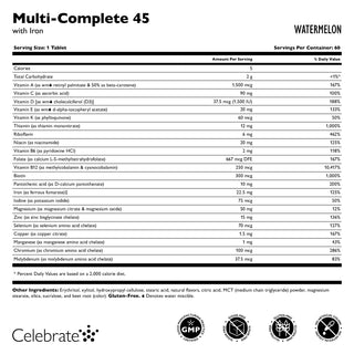 Multi-Complete 45 Bariatric Multivitamine met IJzer, Kauwtablet