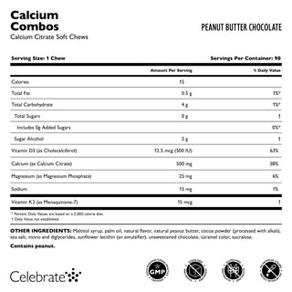 Calcium Citraat Combos, Zachte Kauwtabletten