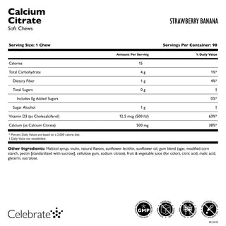 Calcium Citraat, Zachte Kauwtabletten