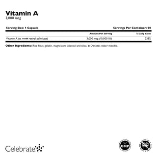 Vitamine A 3.000mcg (10.000 IU), Capsules