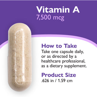 Vitamine A 7.500mcg (25.000 IU), Capsules