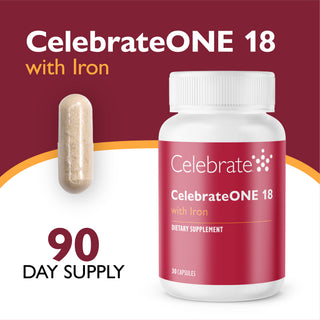 CelebrateONE 18 Multivitamine bariatrique à prendre une fois par jour avec Fer, Capsules