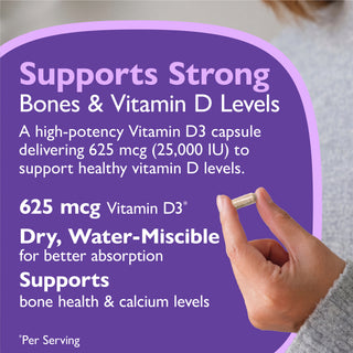 Vitamine D3 625mcg (25.000 IU), Capsules