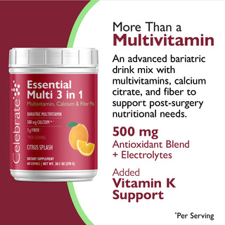 Essential Multi 3 in 1 Multivitamin with Calcium, Boire Mélange