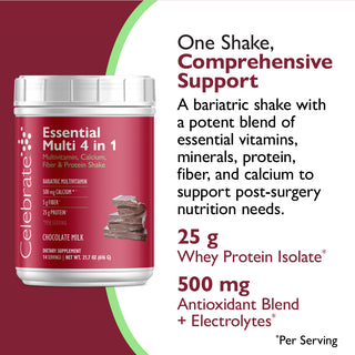 Essential Multi 4 in 1 Multivitamin with Calcium + Protéine, Poudre