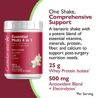 Essential Multi 4 in 1 Multivitamin with Calcium + Protéine, Poudre
