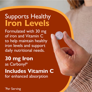 IJzer 30 mg + Vitamine C, Kauwtablet, Grape 