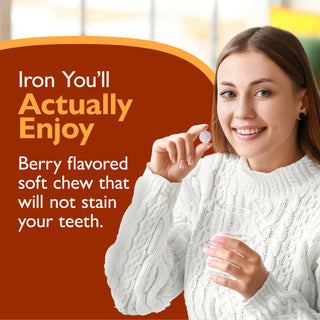 Fer 60 mg + Vitamine C, A mâcher, Berry 