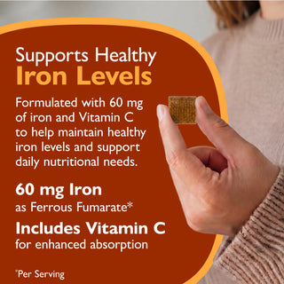 Fer 60 mg + Vitamine C, Pâte à mâcher, Twisted Citrus