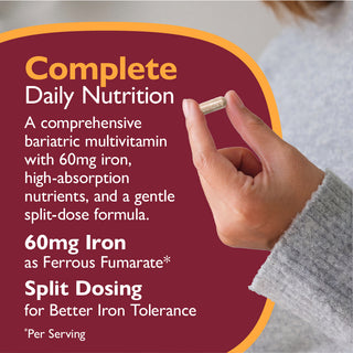 Multi-Complete 60 Bariatrische Multivitamine met IJzer, Capsules 