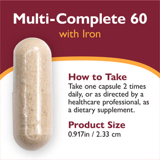 Multi-Complete 60 Bariatrische Multivitamine met IJzer, Capsules 