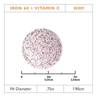 Fer 60 mg + Vitamine C, A mâcher, Berry 