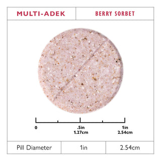 Multi-ADEK Vitamine zonder IJzer, Kauwtablet, Berry Sorbet