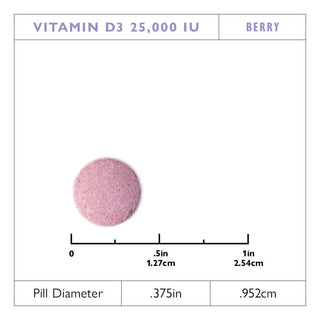 Vitamine D3 625mcg (25.000 UI), Quick-Melt, Berry